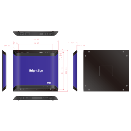 BrightSign HD1025 mediaplayer 4K60p
